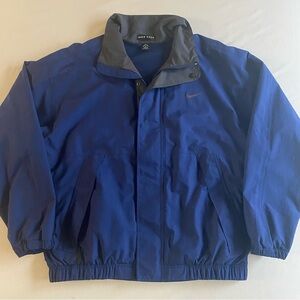 Nike Golf Storm-Fit Jacket L LOOSE CROPPED Retro Lined Vented Full Zip